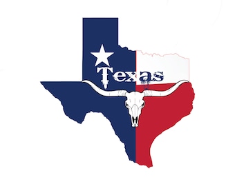 Texas State outline flag Longhorn SVG File, Download, Texas Flag SVG, File for Cricut, Texas Cut File, Cricut Downloads, State Longhorn SVG