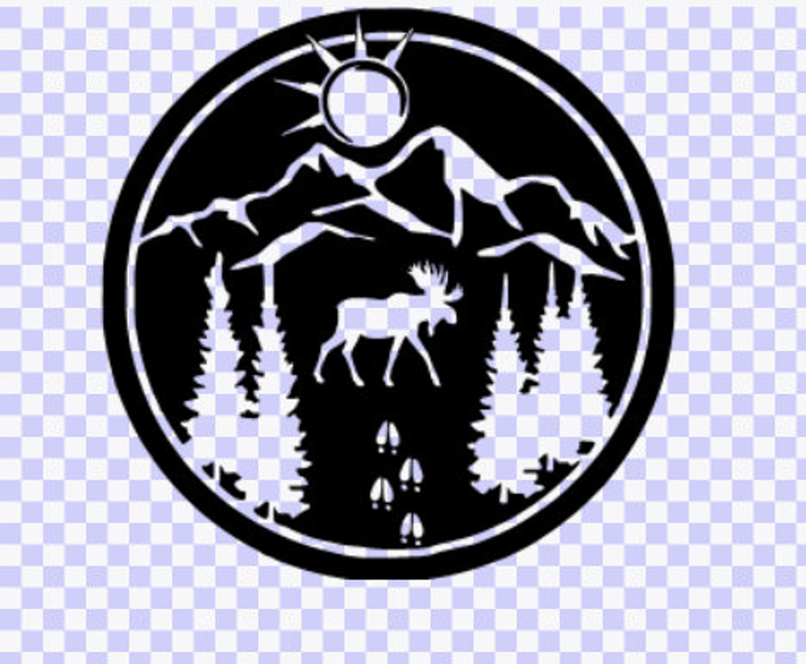 Moose Tracks Download svg png Hiking Alaska moose svg Cut | Etsy