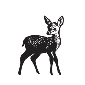 Baby Deer svg Download Cut File, Silhouette Cut File, Cricut Svg, Cute Baby Deer, Christmas Reindeer svg, Reindeer cut file Cute Fawn svg