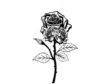 Boeket rozen SvgDownload png-bestand knippen, roos svg clipart download, liefde huwelijkscadeau, roze bloem, cricut silhouet