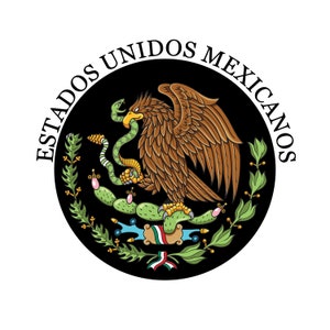 Estados Unidos Mexicanos Svg download digitale colore, contorno dello stemma del Messico, bandiera nazionale del Messico Aquila messicana in formato SVG, Messico in formato SVG, Messico