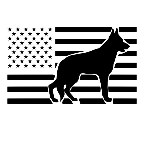 American Flag German Shepherd SVG File, Digital Download USA Flag svg File for Cricut Cut File, png svg jpg bmp