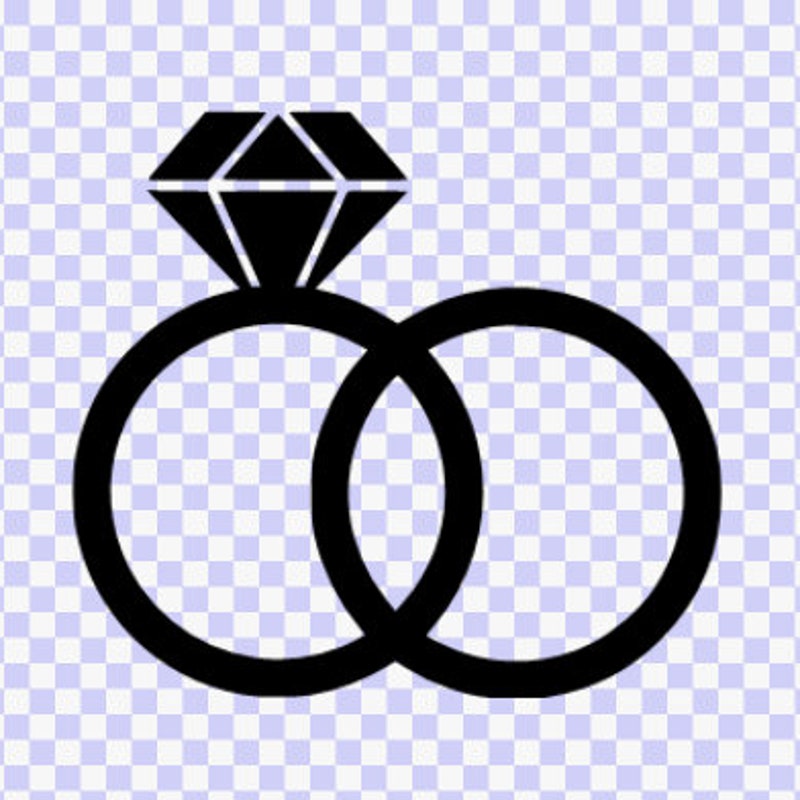 Wedding Two Rings Svg - Etsy