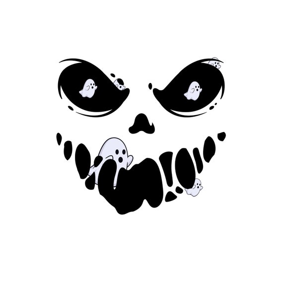 Halloween Scary Face Vector Art PNG Images