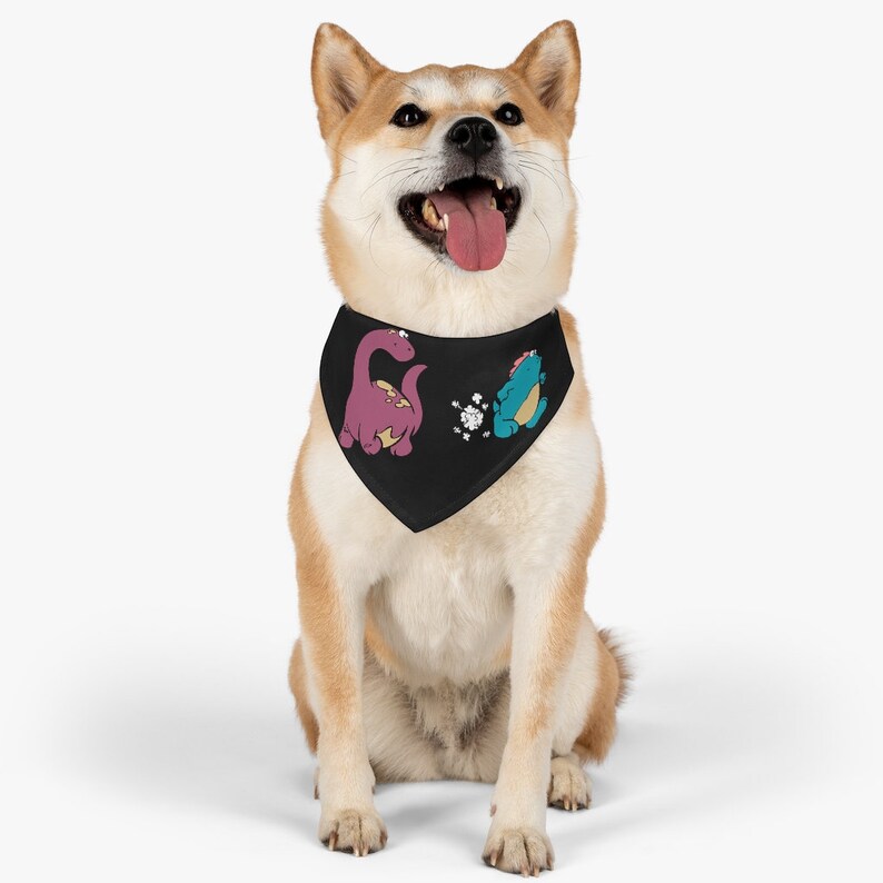 Cute dog pet bandana pet Dino Toots Dog Bandana nylon Collar Cute dog gift Adjustable nylon collar cute Dog scarf Bandana collar Dog