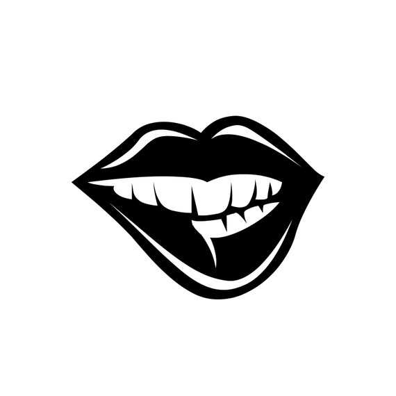 biting lip black and white c Sexy lips SVG Download, SVG files for Cricut, Svg files for Silhouette, Digital Download, Design, Cricut files, lips svg silhouette Breastfeeding