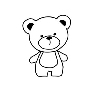 Teddy Bear svg download, Valentine&#39;s Day SVG PNG clipart, Cricut Cut files, Silhouette. Cute Bear Coloring page svg. Bear Outline