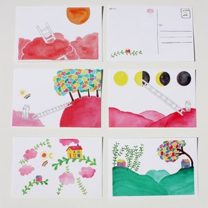 5er Set 4x6 Postkarten: Once Upon a Blue Moon
