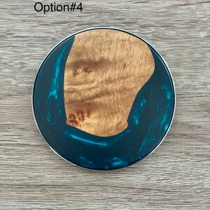 Fathers Day Gift, Personalized Wireless Charger, Birthday Gift for Him/Her w Gift Box, Round Qi Wireless Charger Pad Resin Wood 10W image 6