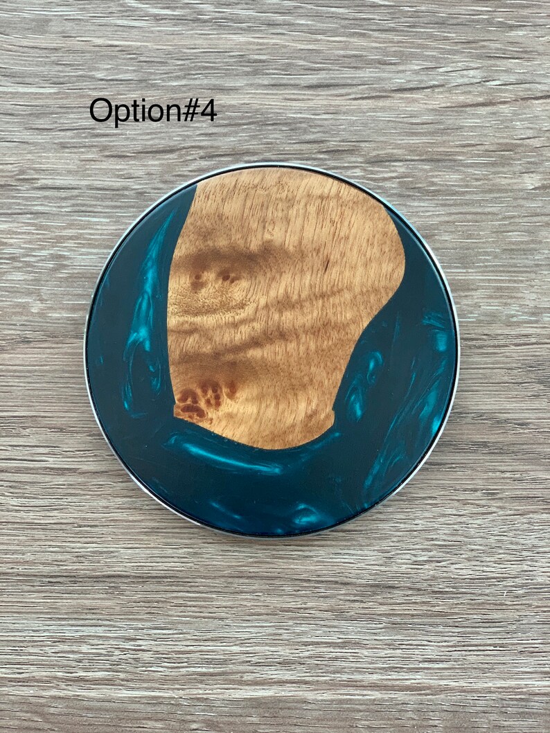 Fathers Day Gift, Personalized Wireless Charger, Birthday Gift for Him/Her w Gift Box, Round Qi Wireless Charger Pad Resin Wood 10W image 6