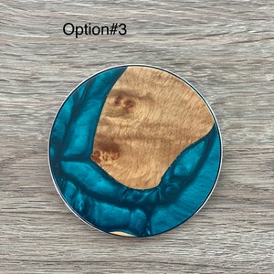 Fathers Day Gift, Personalized Wireless Charger, Birthday Gift for Him/Her w Gift Box, Round Qi Wireless Charger Pad Resin Wood 10W image 5