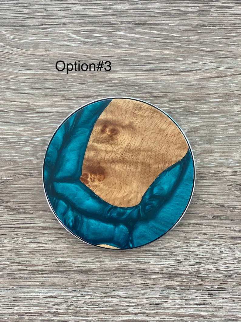 Fathers Day Gift, Personalized Wireless Charger, Birthday Gift for Him/Her w Gift Box, Round Qi Wireless Charger Pad Resin Wood 10W image 5