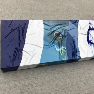Arte astratta in rilievo, arte murale con curve, scultura murale con onde - Acqua 2018