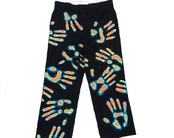 Thermal Handprint Work Pant (Hand Painted, Workpant, Dickies, Custom, Avant garde, 1 of 1, Painter pants)