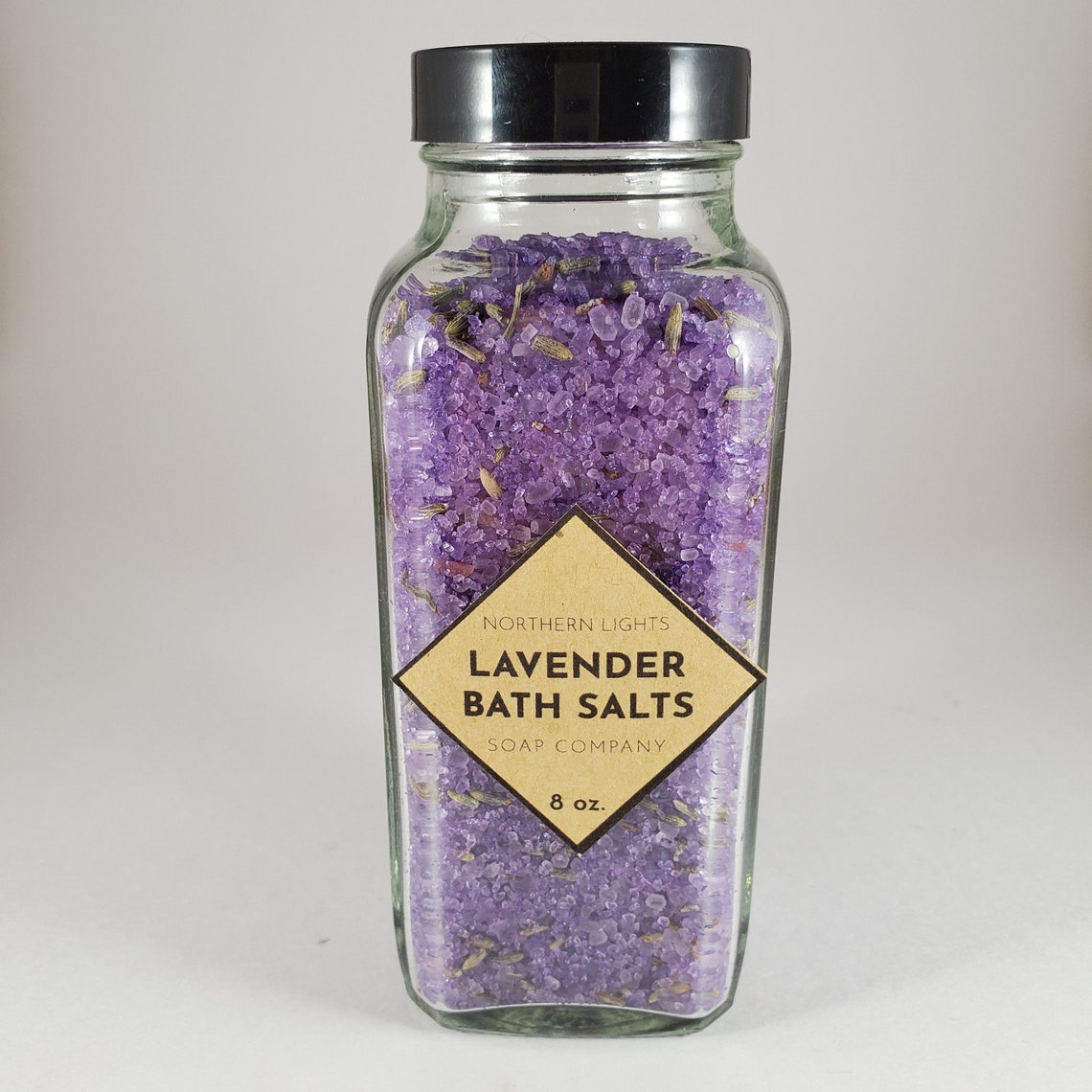 Lavender Bath Salts Natural Moisturizing and Fresh Vegan Etsy