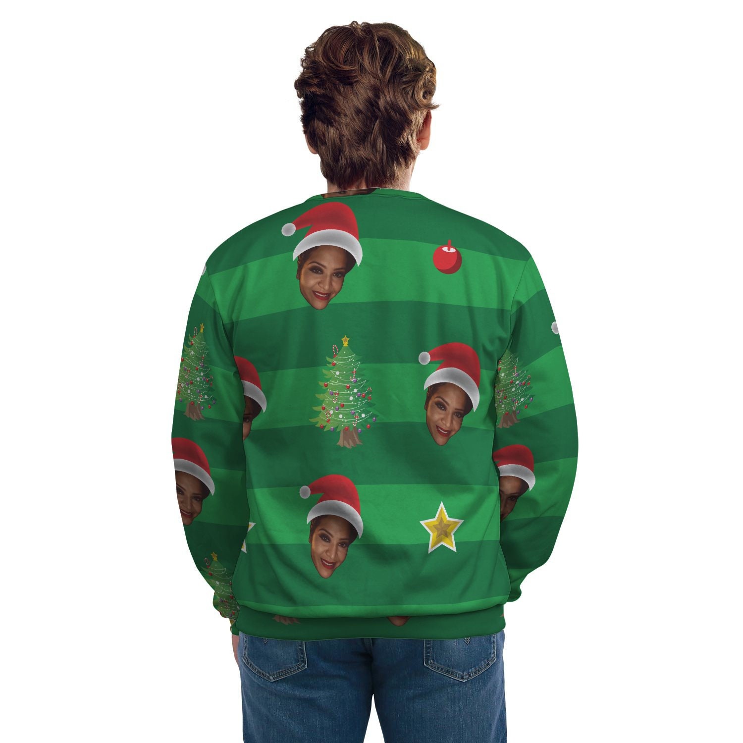 Maglione Natale Bambina BOVOSHA - Stampa Gatto 3D, Rosso, Maniche Lunghe, Tessuto Morbido - Foto 2