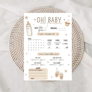 Cartes pronostics bébé • Naissance • baby shower • Gender reveal image 2