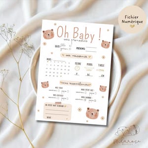 Babyvoorspellingskaart • Geboorte • babyshower • Geslachtsonthulling