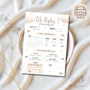 Babyvoorspellingskaart • Geboorte • babyshower • Geslachtsonthulling