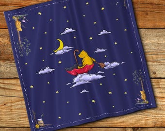 Paño de tarot de la sabiduría de Pooh — Paño de lectura de terciopelo de lujo