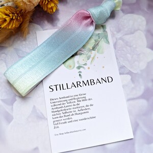 Stillarmband, ein Hairtie-Armband als Stillbegleitung, bunte Pastellfarben - Geschenk Idee zur Geburt für die werdende Mama
