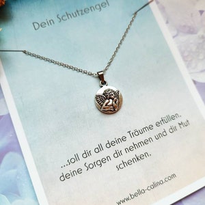 Kette mit einem Schutzengel-Anhänger - Dein kleiner Engel, Geschenk zur Konfirmation Kommunion, Reisebegleiter Überraschung Prüfung Beschütz