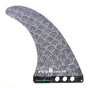 Surfable &quot;Mermaid Scales&quot; on a Longboard Fin. Personalize it to make it yours and take it to the lineup! ARTWORK ONLY, read full description