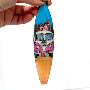 Personalized Surfing Van Christmas Ornament