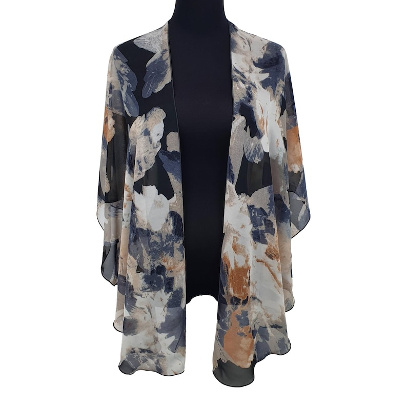 Dressy Evening Dress Shawl Wrap Sheer Overlay Chiffon Cape Cover up ...