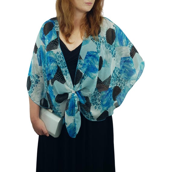 excaped Evening Dress Shawl Wrap Sheer Chiffon Cape Formal Gown Stole Cover Up Shrug Wrap Shawl with Ring Set Accessory Gift for Her (Ocean Print) Evening Dress Shawl Wrap Sheer Chiffon Cape Formal Gown Stole Cover up  Shrug Wrap Shawl With Ring Set Accessory Gift for Her (ocean Print) - Etsy