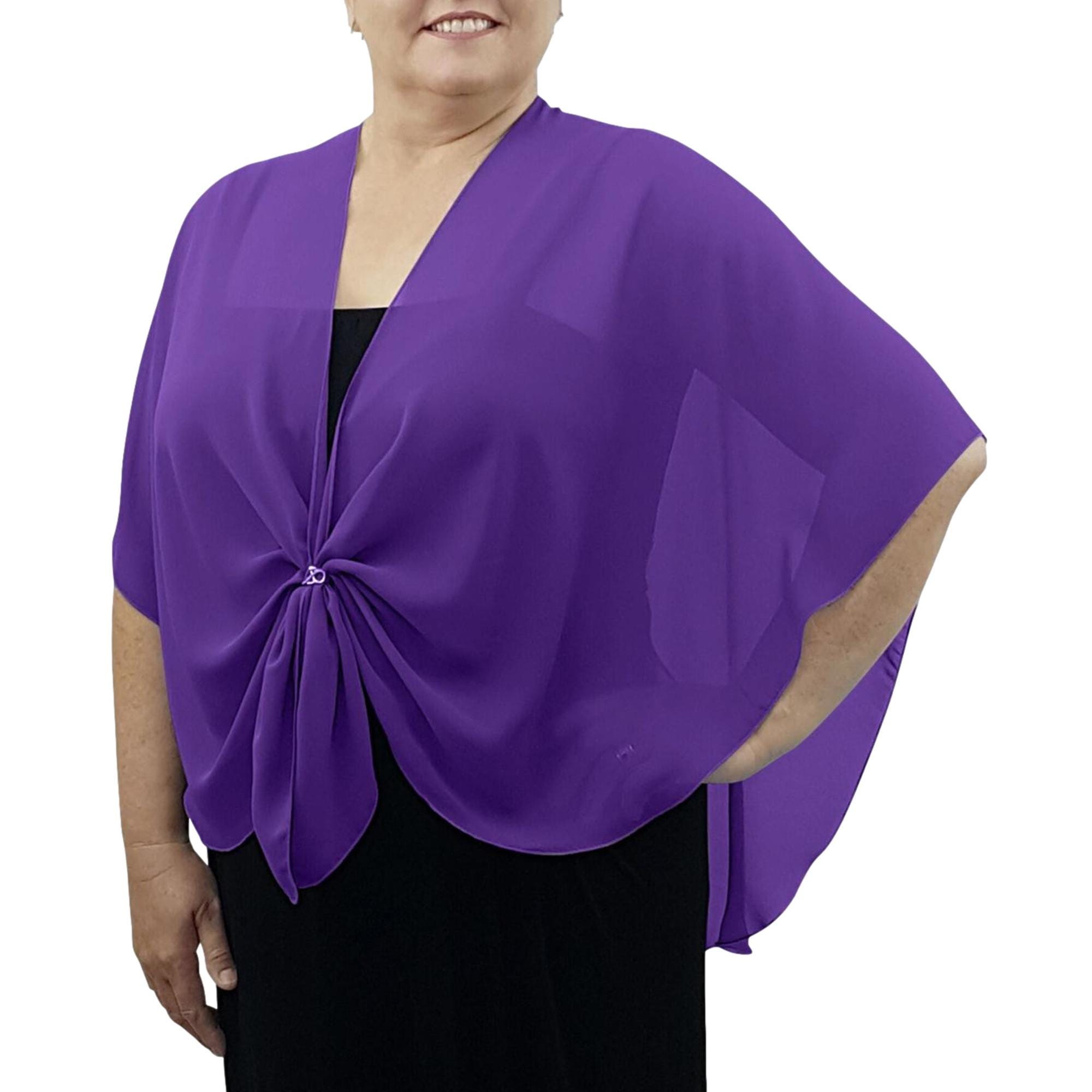 plus size shrugs for dresses & formal A Line V Neck Layered Purple Lace Prom Dresses, Purple Lace Homecoming –  Shiny Party main image 0