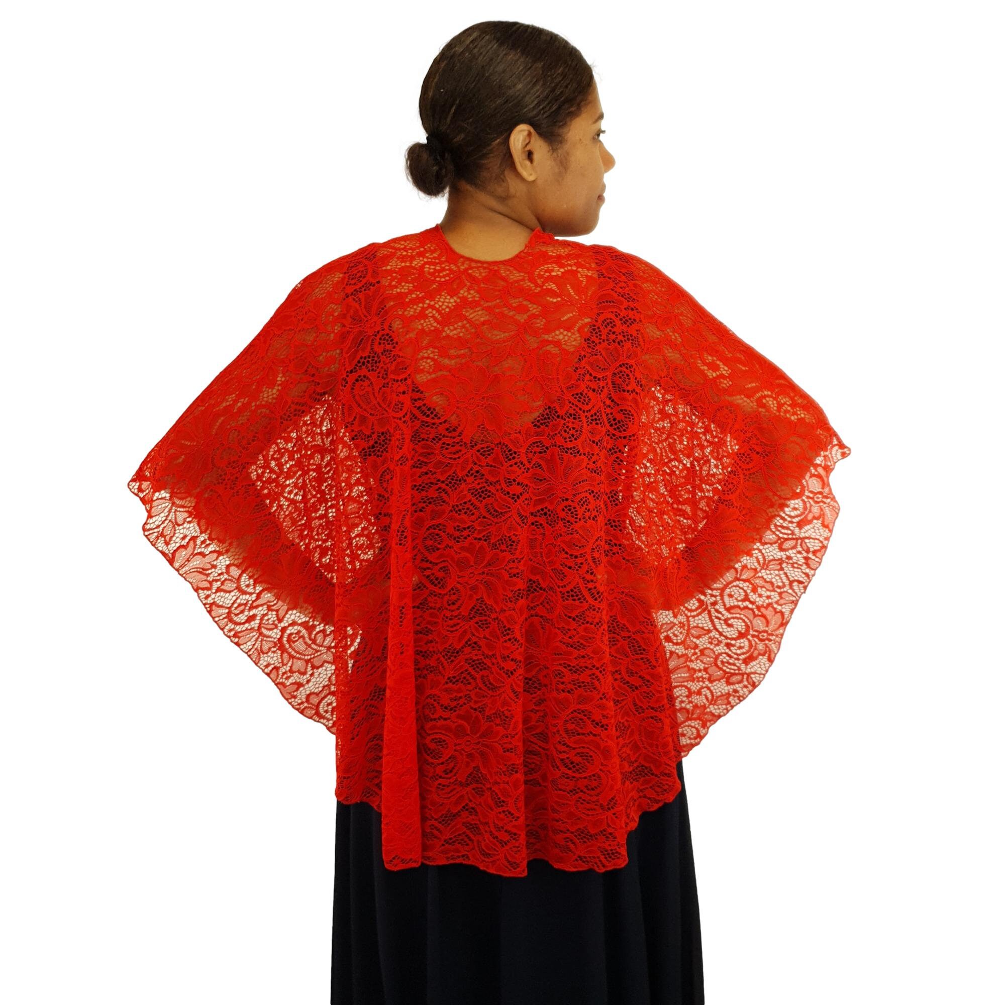 Étole Triangle En Dentelle Noire Avec Pompons - 180x70 Cm - Foulard Glamour Pour Soirée, Mariage, Fête - Femme