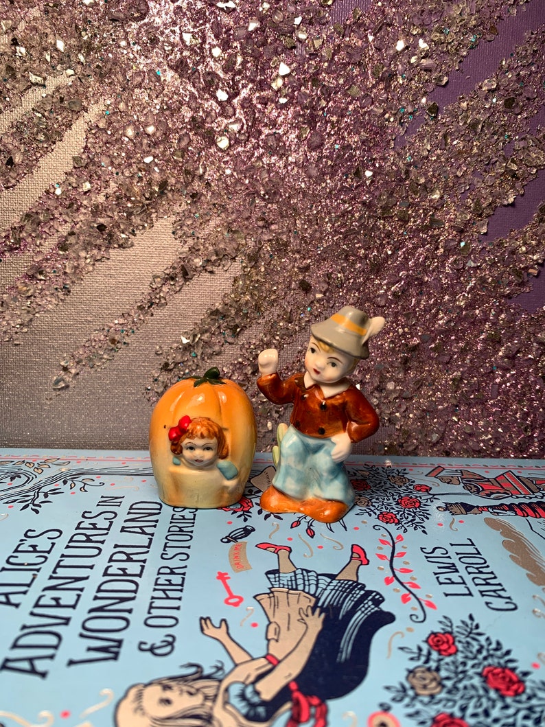 HTF Nursery Rhymes Jack Jill Halloween Fall Thanksgiving Minis Salt Pepper Set .br HTF Nursery Rhymes Jack Jill Halloween Fall Thanksgiving Minis Salt Pepper Set .br