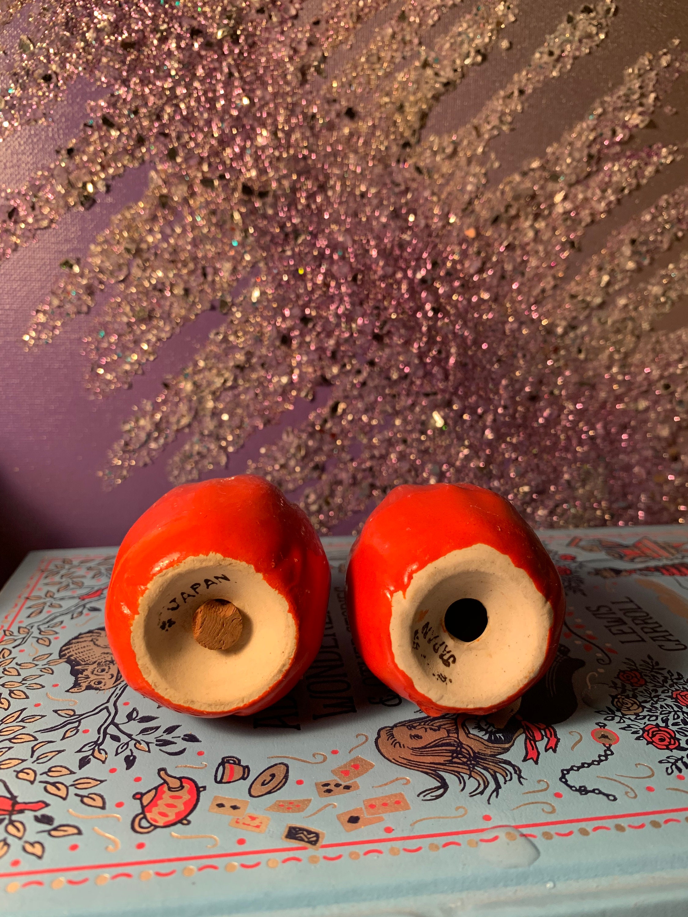 Vintage Japan Made Flower Salt and Pepper Shakers Bright Etsy