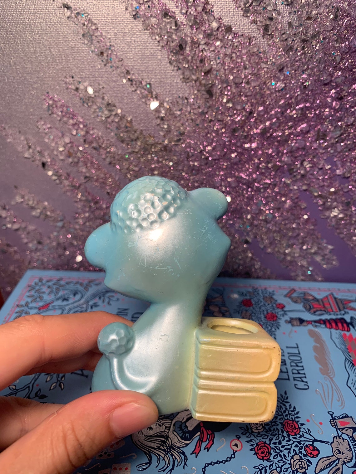 Vintage Rare Eyelash Poodle Blue Lipstick Holder Kitsch Etsy