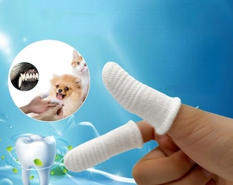 Dog Toothbrushes Soft Pet Finger Toothbrush Teddy Dog Cat Cotton Brush Teeth Gift for Dog Mum