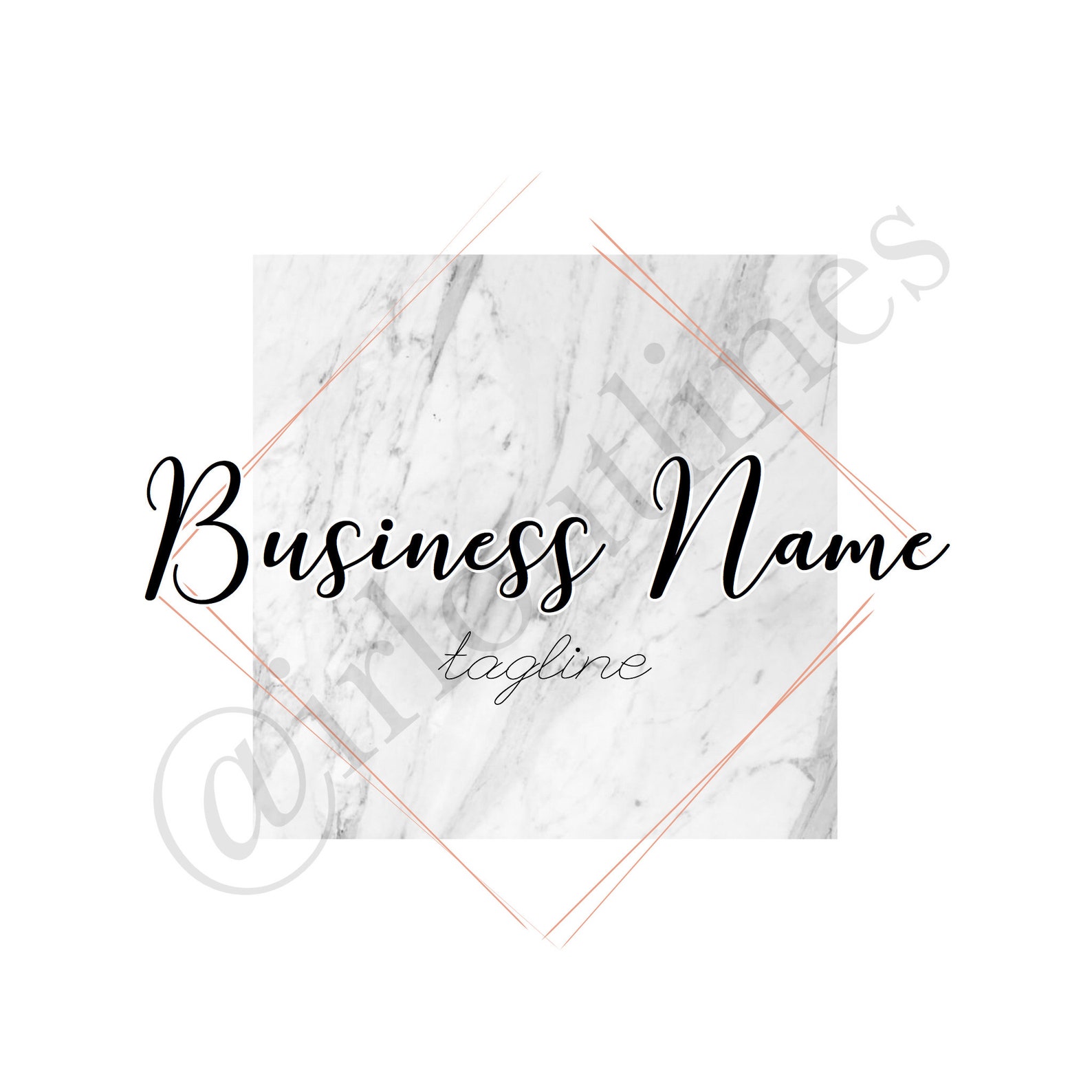 Premade Marble Logo Etsy