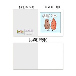 Sweet Potato Card, Pho Card, Valentines Day Cards, Valentines Day Card, Pun Cards, Funny Valentines Day Card, Anniversary Card, Food Pun image 5