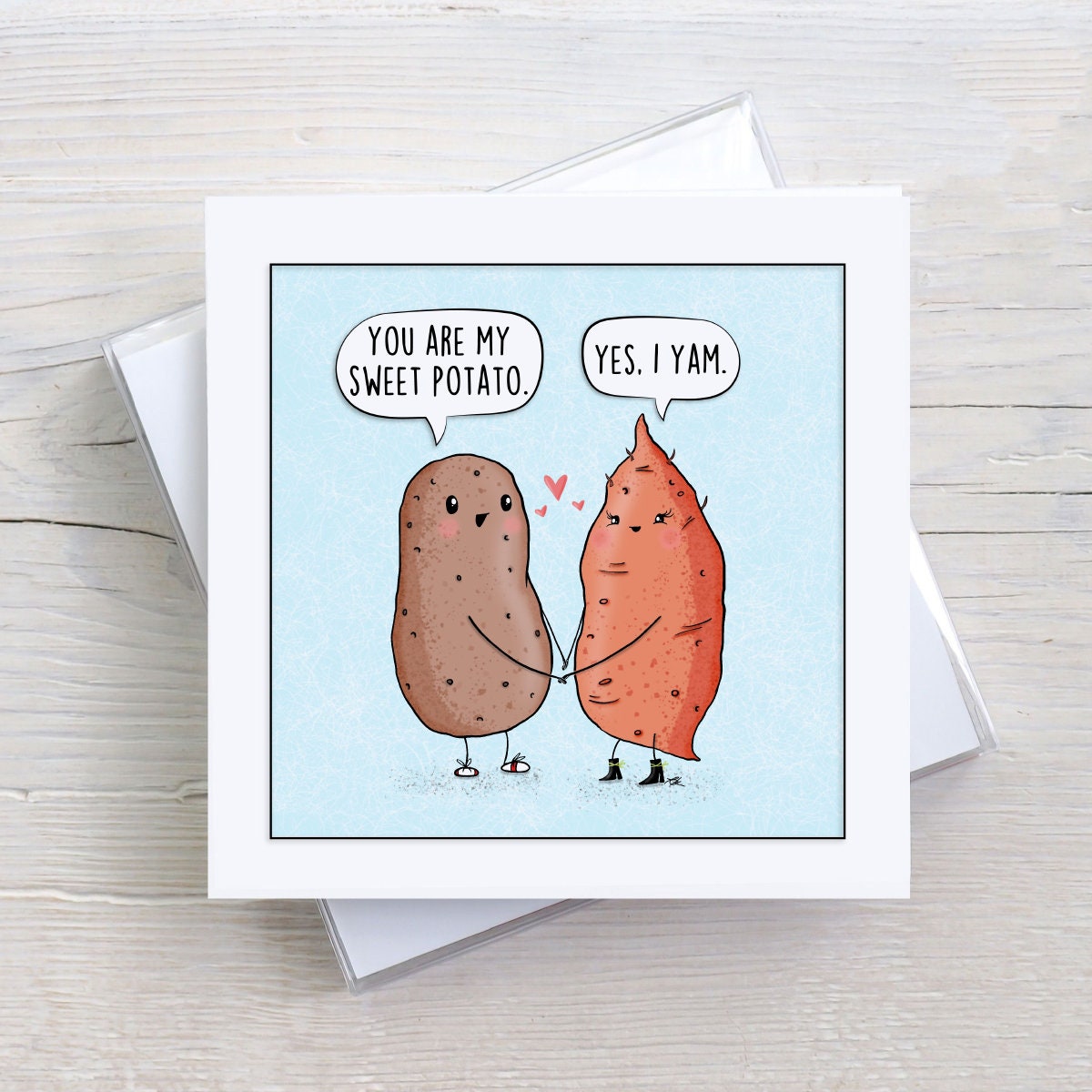 Sweet Potato Card, Pho Card, Valentines Day Cards, Valentines Day Card, Pun Cards, Funny