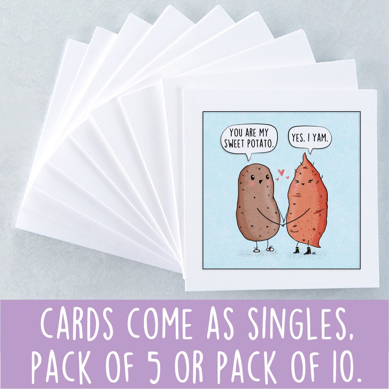 Sweet Potato Card, Pho Card, Valentines Day Cards, Valentines Day Card, Pun Cards, Funny Valentines Day Card, Anniversary Card, Food Pun image 4