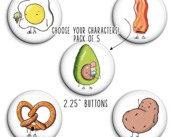 2.25 inch Button, 5 Pack, Choose your Design |  Pinback Buttons, Pinback Button, Buttons, Pin, Pins, Mirror, Keychain, Magnet, Bottle Opener