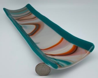 Fused glass plate