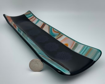 Fused glass plate