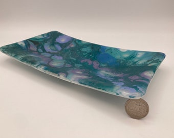 Fused glass plate