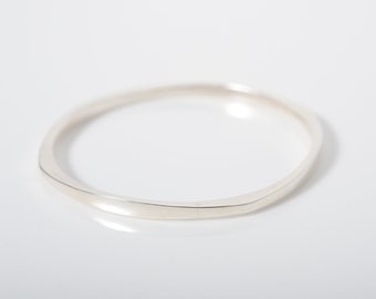 Hand Forged 935 Argentium Silver Bangle