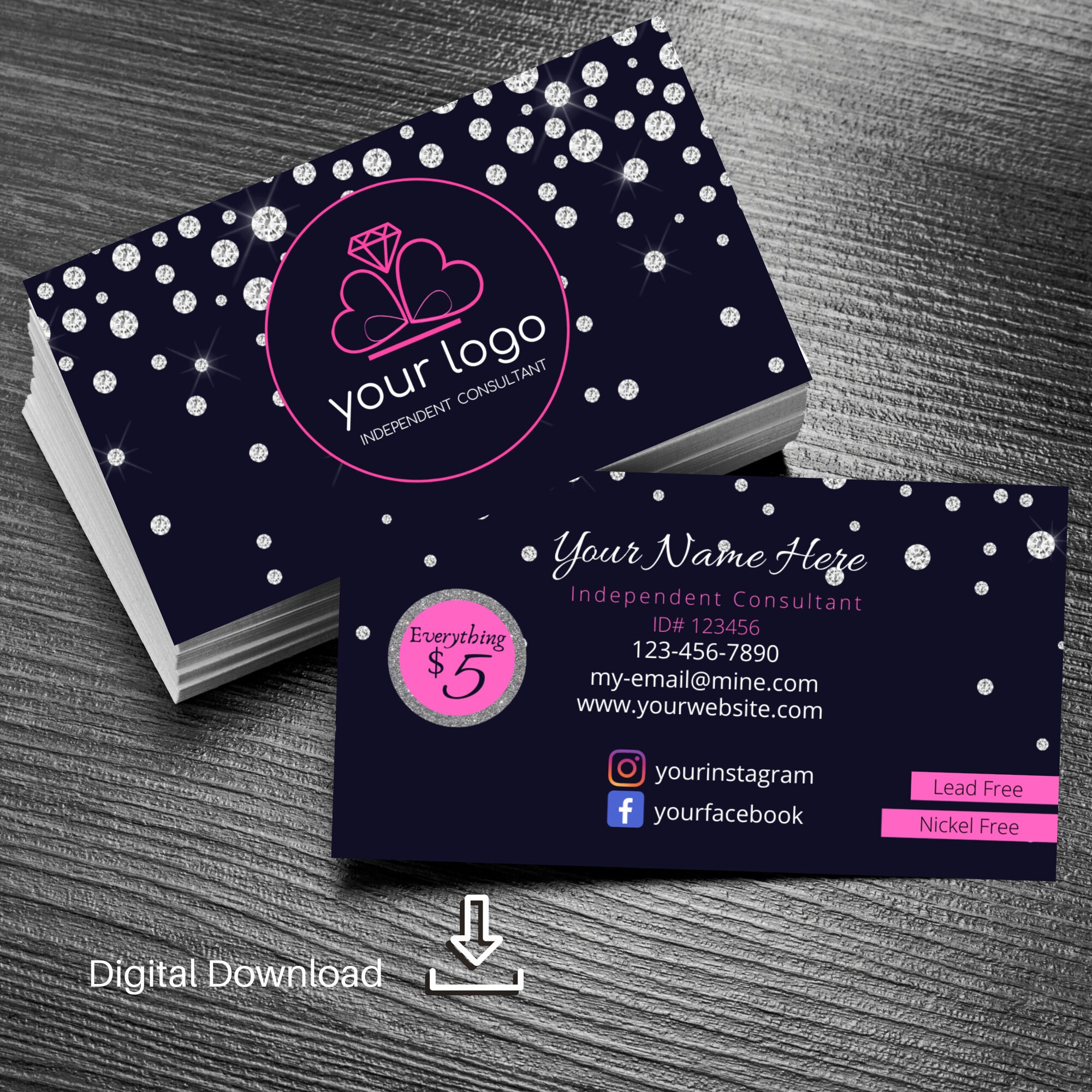 Jewelry Business Card Design Paparazzi Business Card Design Etsy