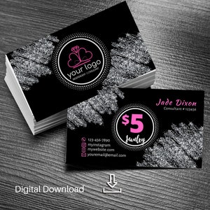 Diseño de tarjeta de visita de joyería, Diseño de tarjeta de visita de Paparazzi, Tarjetas de visita imprimibles, Diseño de tarjeta de visita personalizada