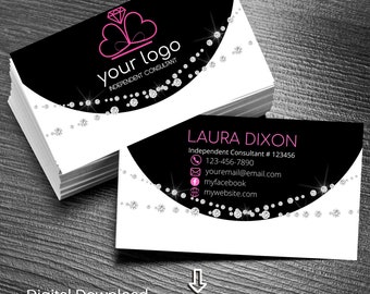 Jewelry Business Card Design, Paparazzi business card design, personalized business card design, printable business card design