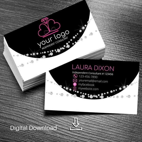 Jewelry Business Card Design, Paparazzi business card design, personalized business card design, printable business card design