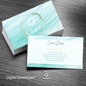 Monat Business Card Design, Business Card Design, Printable Business Card Design, Personalized Business Card Design